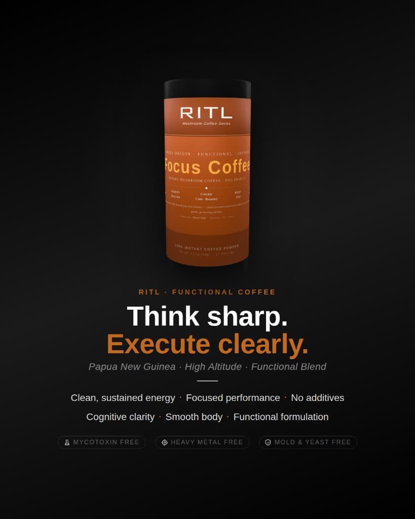 RITL Focus Coffee — Think sharp. Execute clearly.