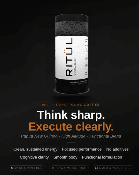 RITÜL Focus Coffee — Think sharp. Execute clearly.